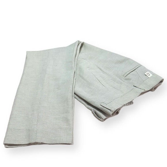 ZARA MAN Slim Ankle Business Casual Pants Trousers Mid Rise Twill Beige 31 - Picture 11 of 14